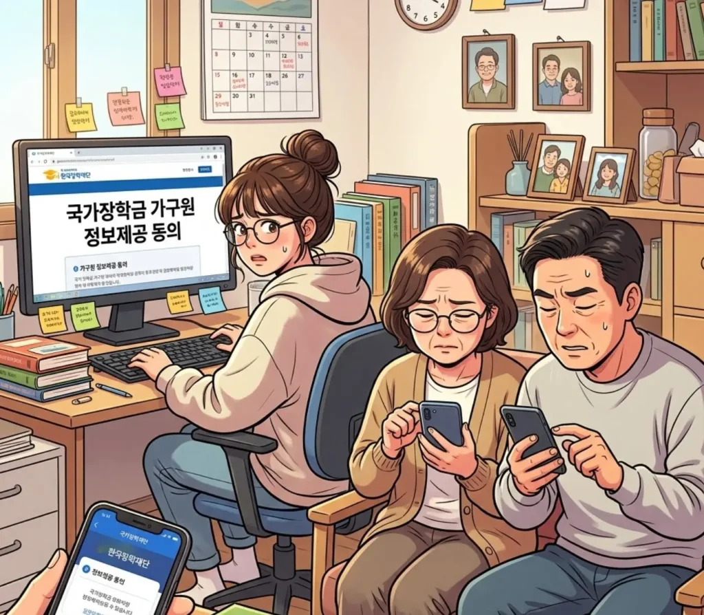 국가장학금-가구원-정보제공-동의
